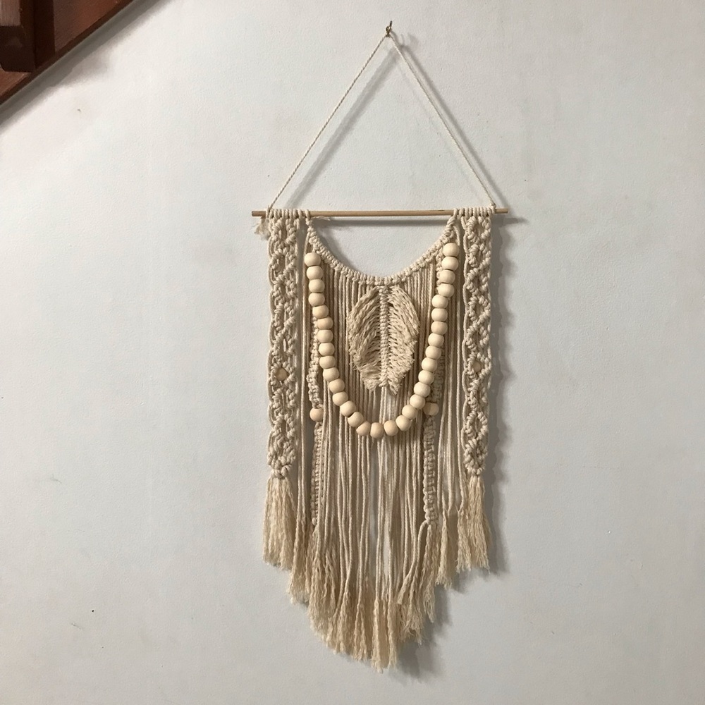Handmade macrame wall hanging 12” x 22”